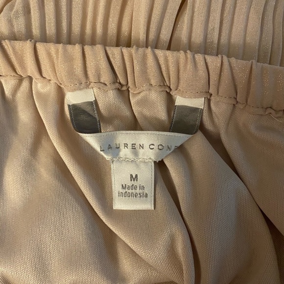 Shimmery Pleated Colorblock Chiffon Skirt - Picture 4 of 4